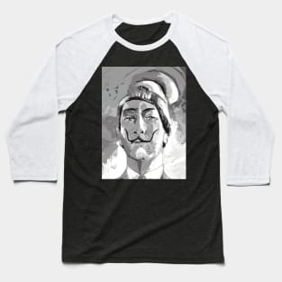 Black and white Salvador Dali Baseball T-Shirt